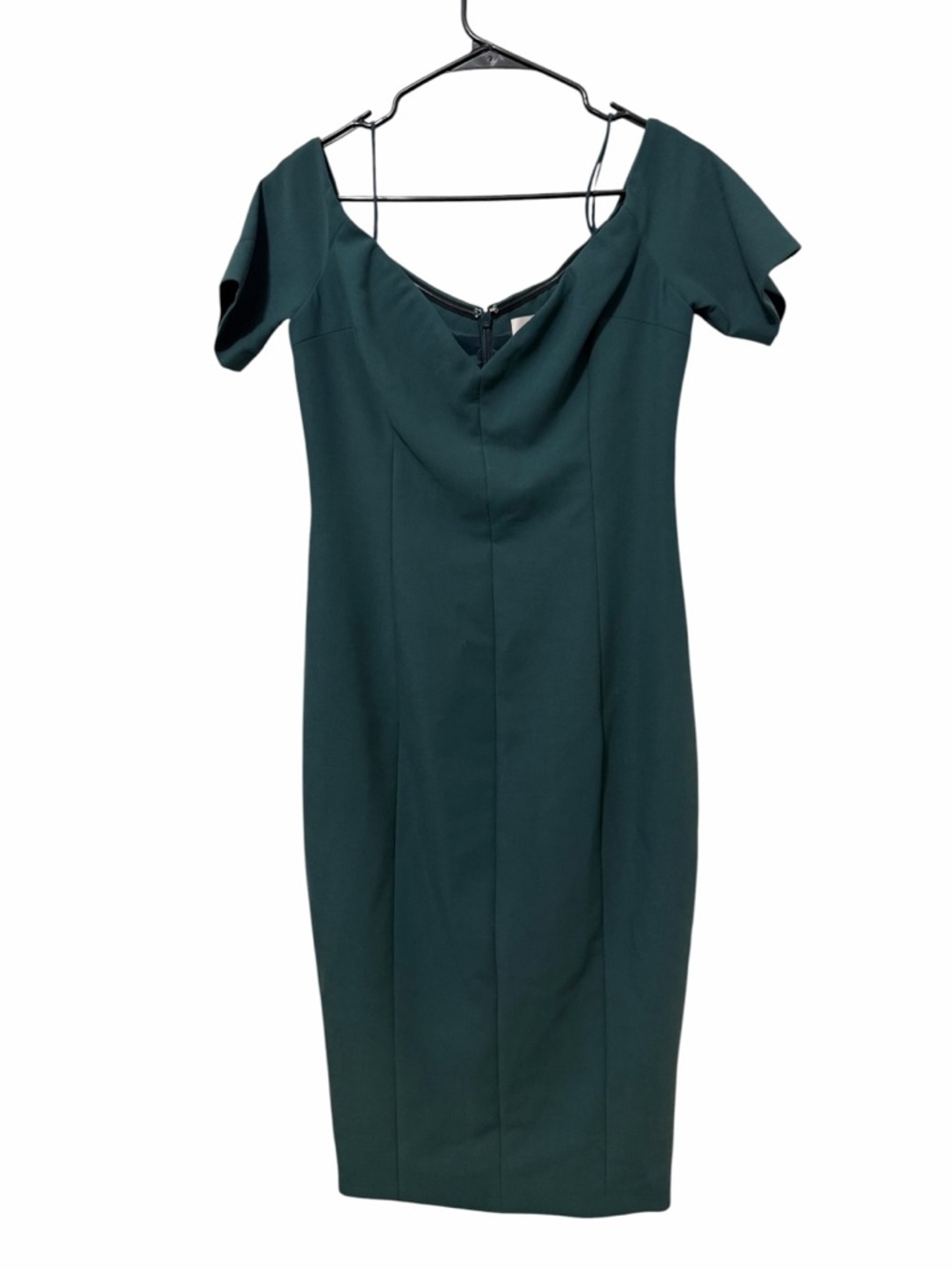 cinq a sept Teal Off-Shoulder Jolie Dress Size 10